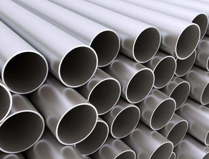 High quality render of passivation/steel pipes close up
